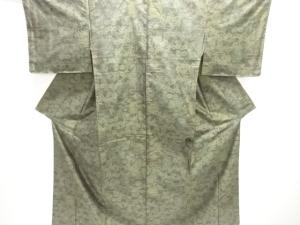 草花模様織り出し本場泥大島紬着物